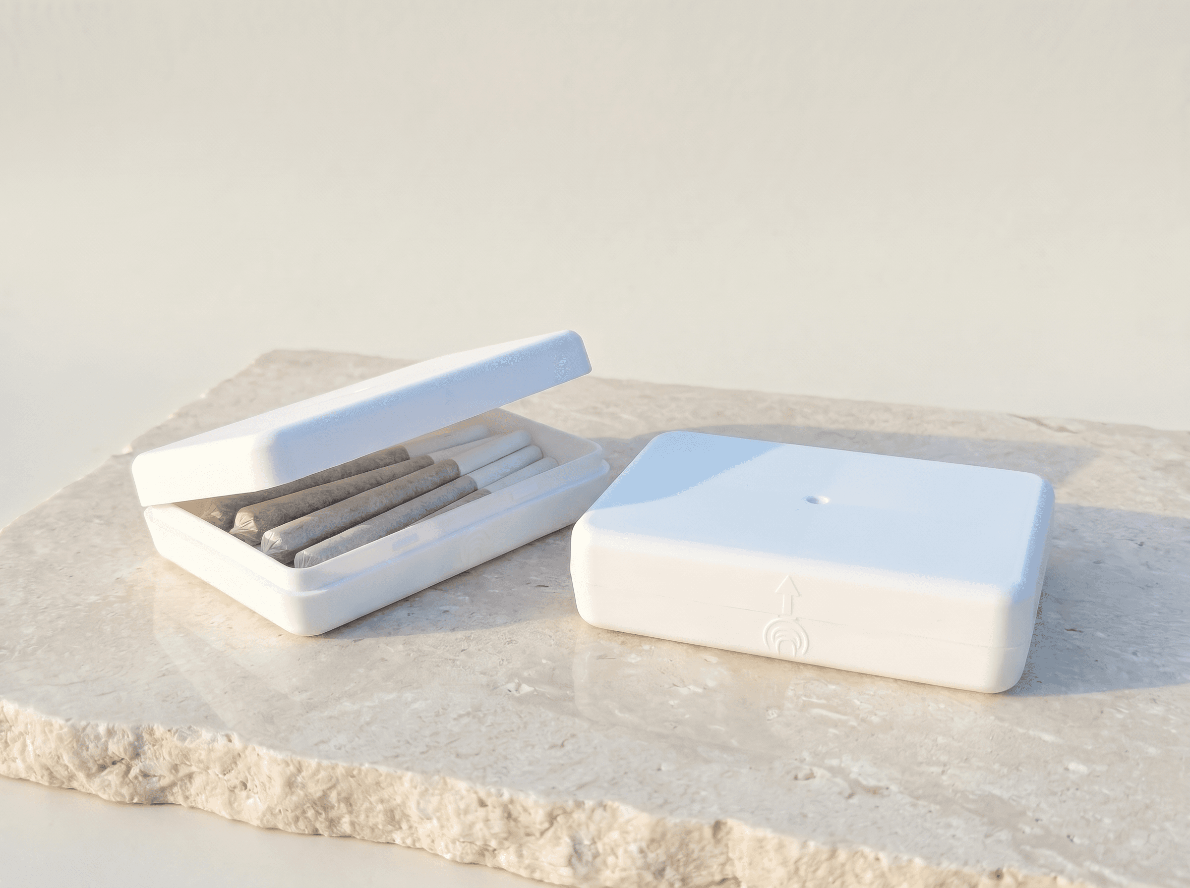 CR White Plastic Box Front three-quarter hero white scenery product image