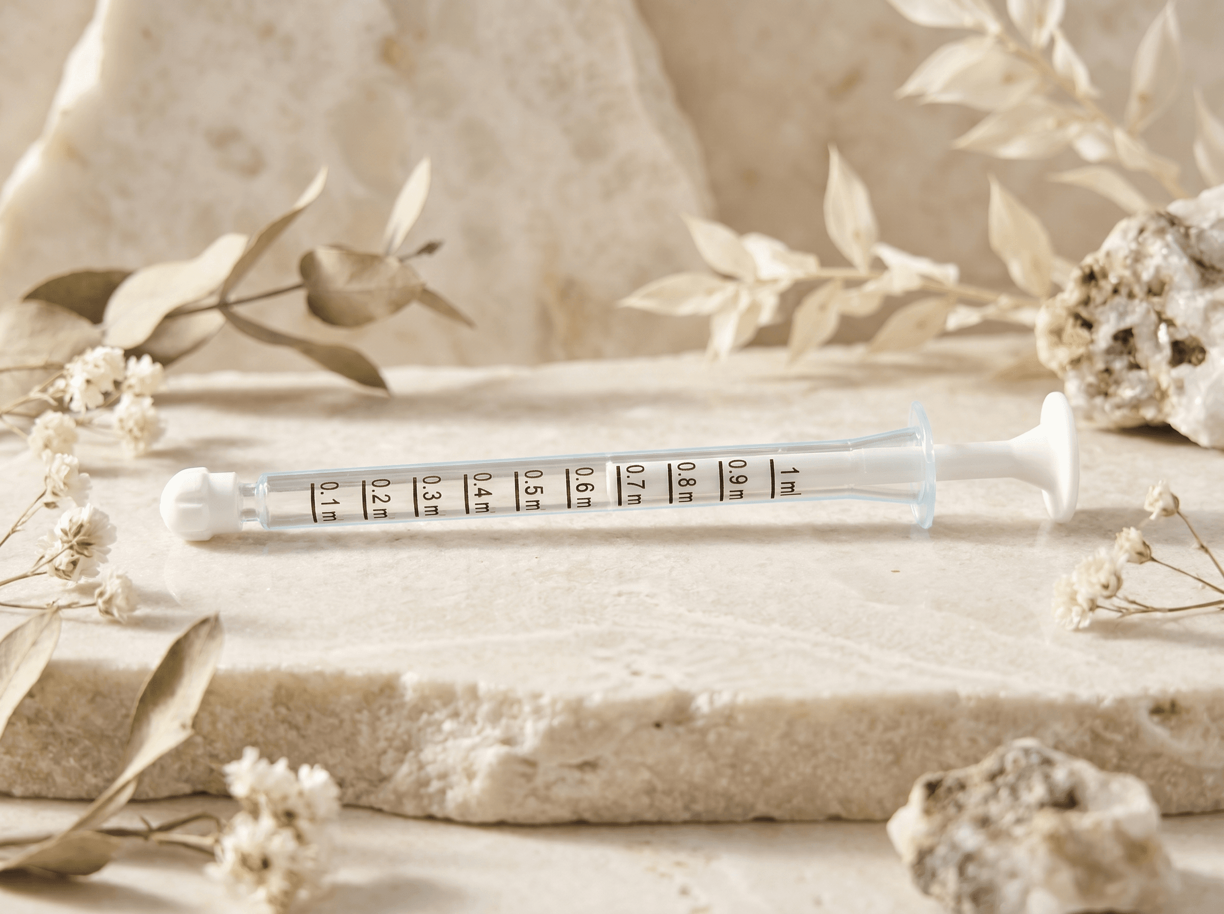 ClickDose Oral Syringe 1ml Front three-quarter hero white scenery product image